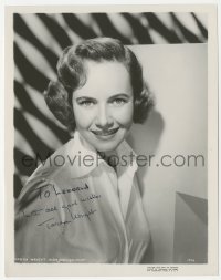 5y0104 TERESA WRIGHT signed 8x10.25 still 1953 great head & shoulders studio portrait at MGM!