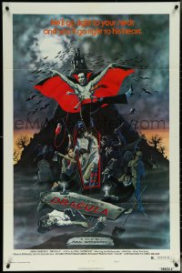 5y1018 ANDY WARHOL'S DRACULA style B 1sh 1974 cool art of vampire Udo Kier as Dracula by Barr!