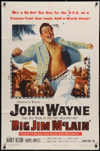 5y1047 BIG JIM McLAIN 1sh 1952 Uncle Sam said Go Get 'Em & BIG John Wayne was the man they sent!