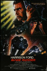5y1051 BLADE RUNNER NSS style 1sh 1982 Ridley Scott sci-fi classic, art of Harrison Ford by Alvin!