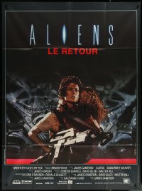 5y0178 ALIENS French 1p 1986 James Cameron sequel, Sigourney Weaver as Ripley carrying Carrie Henn!
