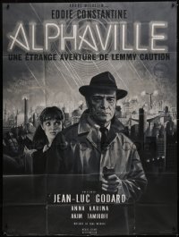 5y0179 ALPHAVILLE French 1p 1965 Jean-Luc Godard, Mascii art of Constantine as Lemmy Caution!