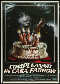 5y0330 BLOODY BIRTHDAY Italian 1p 1984 gruesome Enzo Sciotti hand-in-birthday-cake artwork!