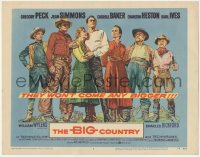 5y0736 BIG COUNTRY TC 1958 art of Gregory Peck, Charlton Heston Simmons & cast, William Wyler classic