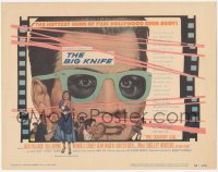 5y0737 BIG KNIFE TC 1955 Robert Aldrich, great image of movie star Jack Palance in wacky glasses!