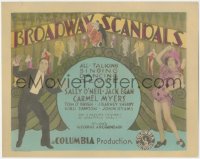 5y0738 BROADWAY SCANDALS TC 1929 Sally O'Neill, Jack Egan, all-talking singing dancing revue, rare!