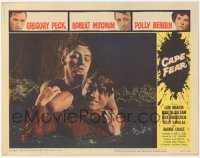 5y0768 CAPE FEAR LC #7 1962 Gregory Peck fighting Robert Mitchum at the climax of the movie!