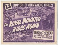 5y0903 ROYAL MOUNTED RIDES AGAIN linen LC 1945 Canada serial with 13 chapters of mountainous thrills!