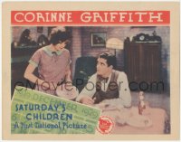 5y0907 SATURDAY'S CHILDREN LC 1929 Corinne Griffith would rather have lover than husband, pre-Code!