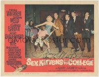 5y0017 SEX KITTENS GO TO COLLEGE signed LC #5 1960 by Mamie Van Doren, who's dancing with chimpanzee!