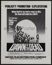 5y0138 DAWN OF THE DEAD pressbook 1979 George Romero, there's no more room in HELL for the dead!