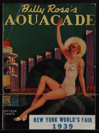 5y0450 1939 NEW YORK WORLD'S FAIR set of 2 souvenir program books 1939 AND 1940 Billy Rose's Aquacade!