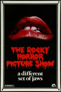 5y1351 ROCKY HORROR PICTURE SHOW teaser 1sh 1975 c/u lips image, a different set of jaws!