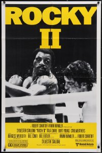 5y1352 ROCKY II 1sh 1979 different action image of Sylvester Stallone & Weathers fighting in ring!