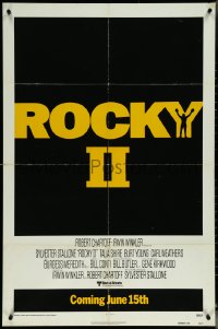 5y1354 ROCKY II advance 1sh 1979 Sylvester Stallone & Carl Weathers, boxing sequel, dated design!
