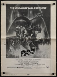 5y0132 EMPIRE STRIKES BACK 17x23 ad slick 1980 classic Gone With The Wind style art by Roger Kastel!