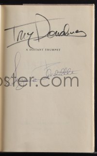 5y0027 DISTANT TRUMPET signed hardcover book 1960 by BOTH Troy Donahue AND Suzanne Pleshette!