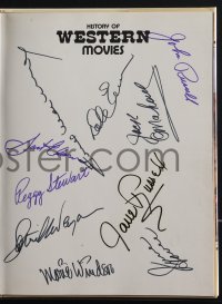 5y0031 HISTORY OF WESTERN MOVIES signed hardcover book 1984 by Jane Russell, Peggy Stewart & 14 more