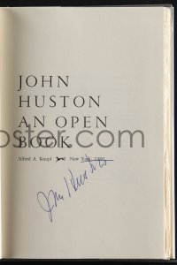 5y0033 JOHN HUSTON signed hardcover book 1980 legendary director's autobiography An Open Book!