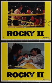 5y0977 ROCKY II 8 LCs 1979 Sylvester Stallone, Talia Shire, Burgess Meredith, boxing sequel!