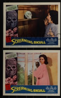 5y0980 SCREAMING SKULL 8 LCs 1958 AIP, the tortured ghost who claimed vengeance on the bride!