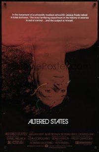 5z0283 ALTERED STATES foil 25x40 1sh 1980 William Hurt, Paddy Chayefsky, Ken Russell, sci-fi!