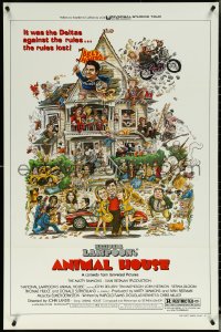 5z0287 ANIMAL HOUSE style B 1sh 1978 John Belushi, John Landis classic, art by Rick Meyerowitz!