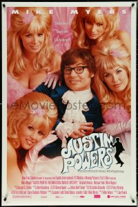 5z0296 AUSTIN POWERS: INT'L MAN OF MYSTERY style B DS 1sh 1997 spy Mike Myers & sexy fembots!