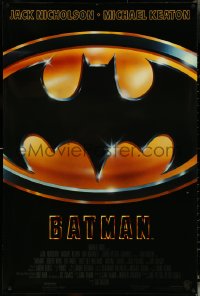 5z0306 BATMAN int'l 1sh 1989 directed by Tim Burton, cool image of Bat logo, new credit design!