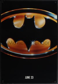5z0308 BATMAN teaser 1sh 1989 directed by Tim Burton, cool image of Bat logo, matte finish!