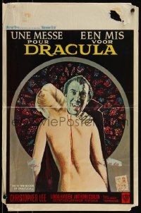 5z0807 TASTE THE BLOOD OF DRACULA Belgian 1970 different sexy art of vampire Christopher Lee!