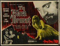 5z0060 BLACK TORMENT British quad 1964 terror creeps from the fringe of fear to pit of panic, rare!