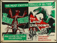 5z0072 DEADLY MANTIS/LAND UNKNOWN British quad 1957 completely different horror art, ultra rare!