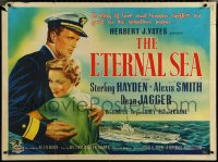 5z0078 ETERNAL SEA British quad 1955 Sterling Hayden as Admiral John Hoskins, Smith, ultra rare!