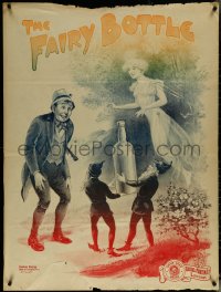 5z0079 FAIRY BOTTLE vertical British quad 1913 art of elves and fairy w/ magical bottle, ultra rare!