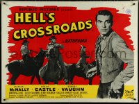 5z0096 HELL'S CROSSROADS British quad 1957 cowboy Stephen McNally as Jesse James, ultra rare!