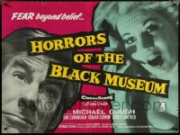5z0098 HORRORS OF THE BLACK MUSEUM British quad 1959 screen thrills, Hypno-Vista, different & rare!
