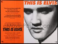 5z0124 THIS IS ELVIS British quad 1981 Elvis Presley rock 'n' roll biography, portrait of The King!
