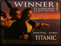 5z0125 TITANIC DS British quad 1997 DiCaprio, Kate Winslet, directed by James Cameron!