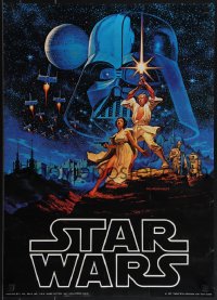 5z0780 STAR WARS 20x28 commercial poster 1977 George Lucas epic, Greg & Tim Hildebrandt art!