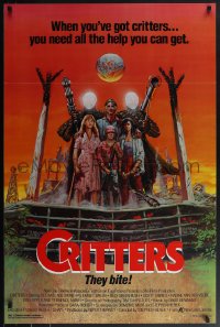 5z0353 CRITTERS 1sh 1986 great completely different art of cast & monsters by Ken Barr!