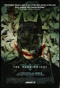 5z0356 DARK KNIGHT advance DS 1sh R2009 cool playing card montage of Christian Bale as Batman!
