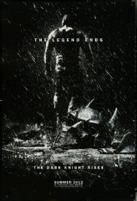 5z0357 DARK KNIGHT RISES teaser DS 1sh 2012 Tom Hardy as Bane, cool image of broken mask in the rain!
