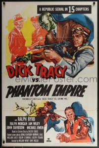 5z0366 DICK TRACY VS. CRIME INC. 1sh R1952 Ralph Byrd detective serial, The Phantom Empire!
