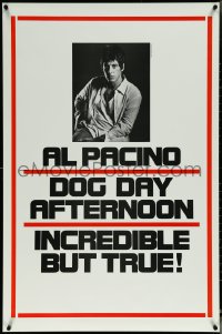 5z0372 DOG DAY AFTERNOON teaser 1sh 1975 Al Pacino, Sidney Lumet bank robbery crime classic!