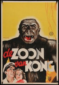 5z0183 SON OF KONG Dutch 1934 Ernest B. Schoedsack, cool different giant ape art by Mettes!