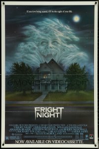 5z0230 FRIGHT NIGHT 27x41 video poster 1985 best classic horror art by Peter Mueller, ultra rare!