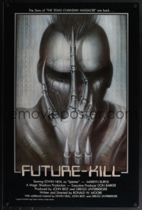 5z0404 FUTURE-KILL 1sh 1984 Edwin Neal, really cool science fiction artwork by H.R. Giger!
