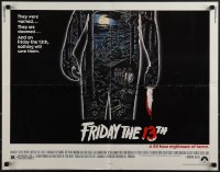 5z0840 FRIDAY THE 13th 1/2sh 1980 great Alex Ebel art, slasher classic, 24 hours of terror!
