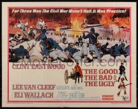 5z0843 GOOD, THE BAD & THE UGLY 1/2sh 1968 Clint Eastwood, Lee Van Cleef, Wallach, Leone classic!